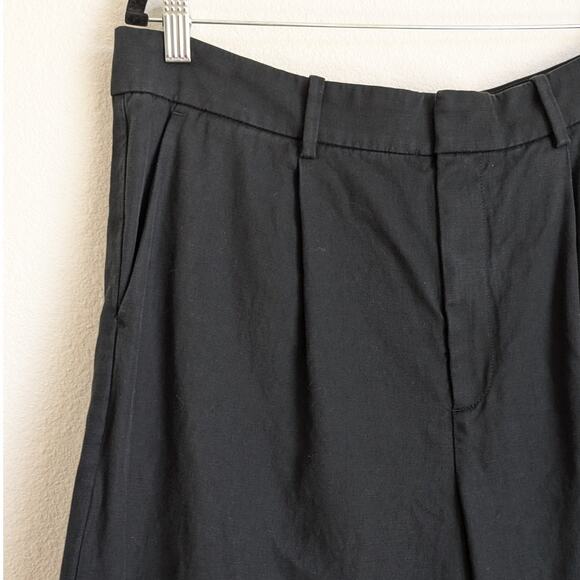 Madewell Black Slouchy Straight Mid-rise Pants in Drapey Twill, size 14 T - Picture 7 of 9